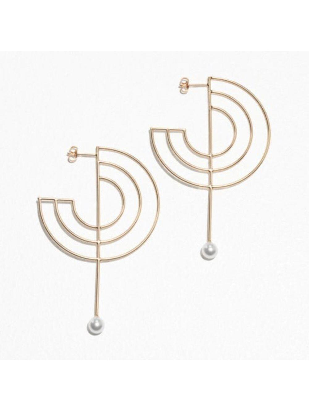 & Other Stories Round Geo Earrings